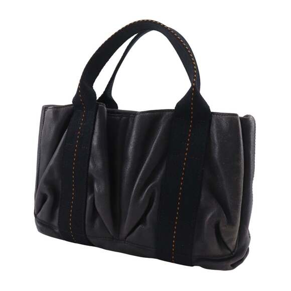 Hermes HERMES Caravan Horizontal PM Handbag Veau Derma Black Zipper Women's - Picture 2 of 16